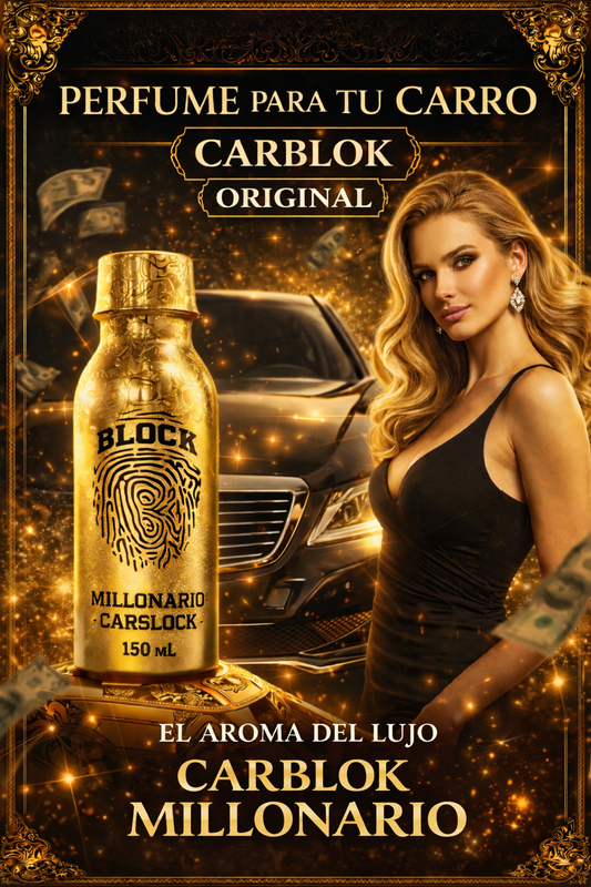 CARBLOCK ORIGINAL Perfume vehicular de lujo con aroma a carro nuevo hasta por 5 meses